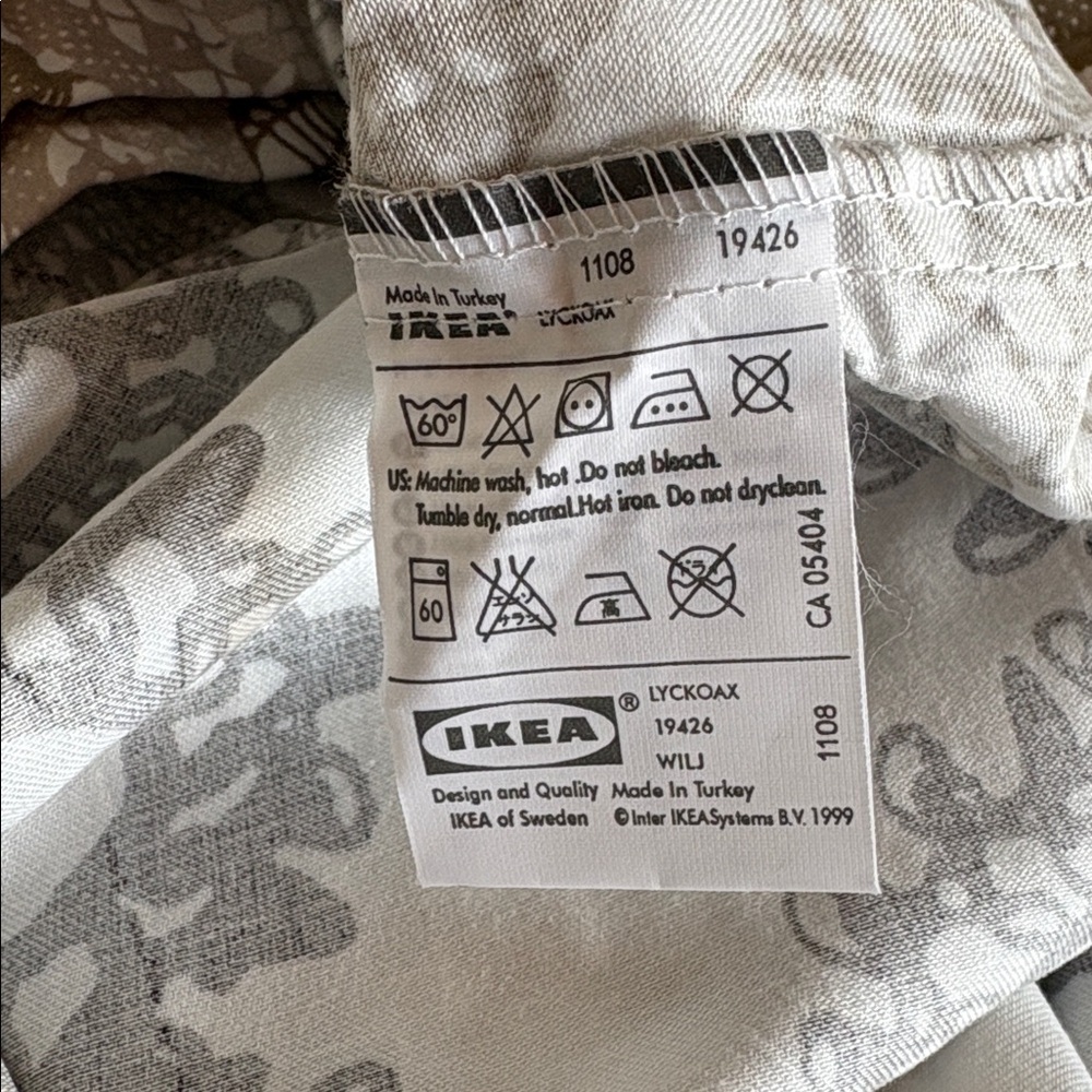 IKEA Twin Duvet Cover 100% Cotton Boho Pattern NWOT! - Picture 7 of 8